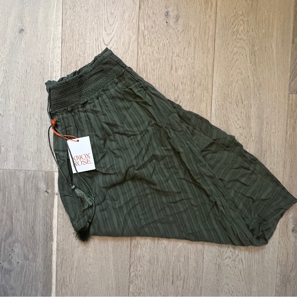 Knox Rose Olive Green Midi Skirt
